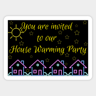 House Warming Party Sticker